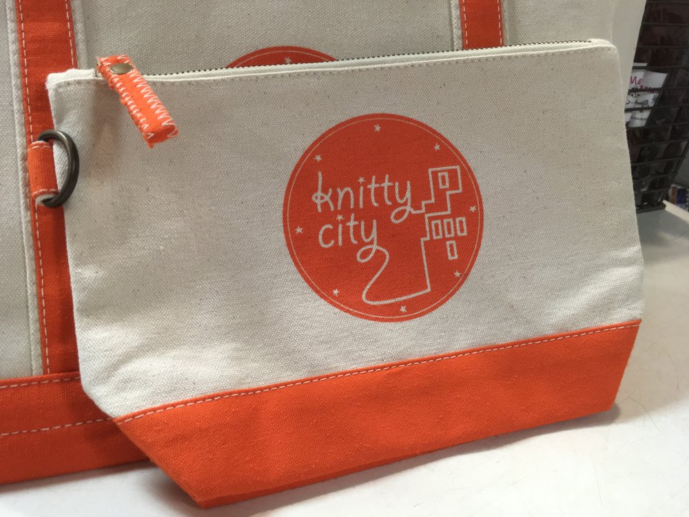 Knitty City Canvas Pouch