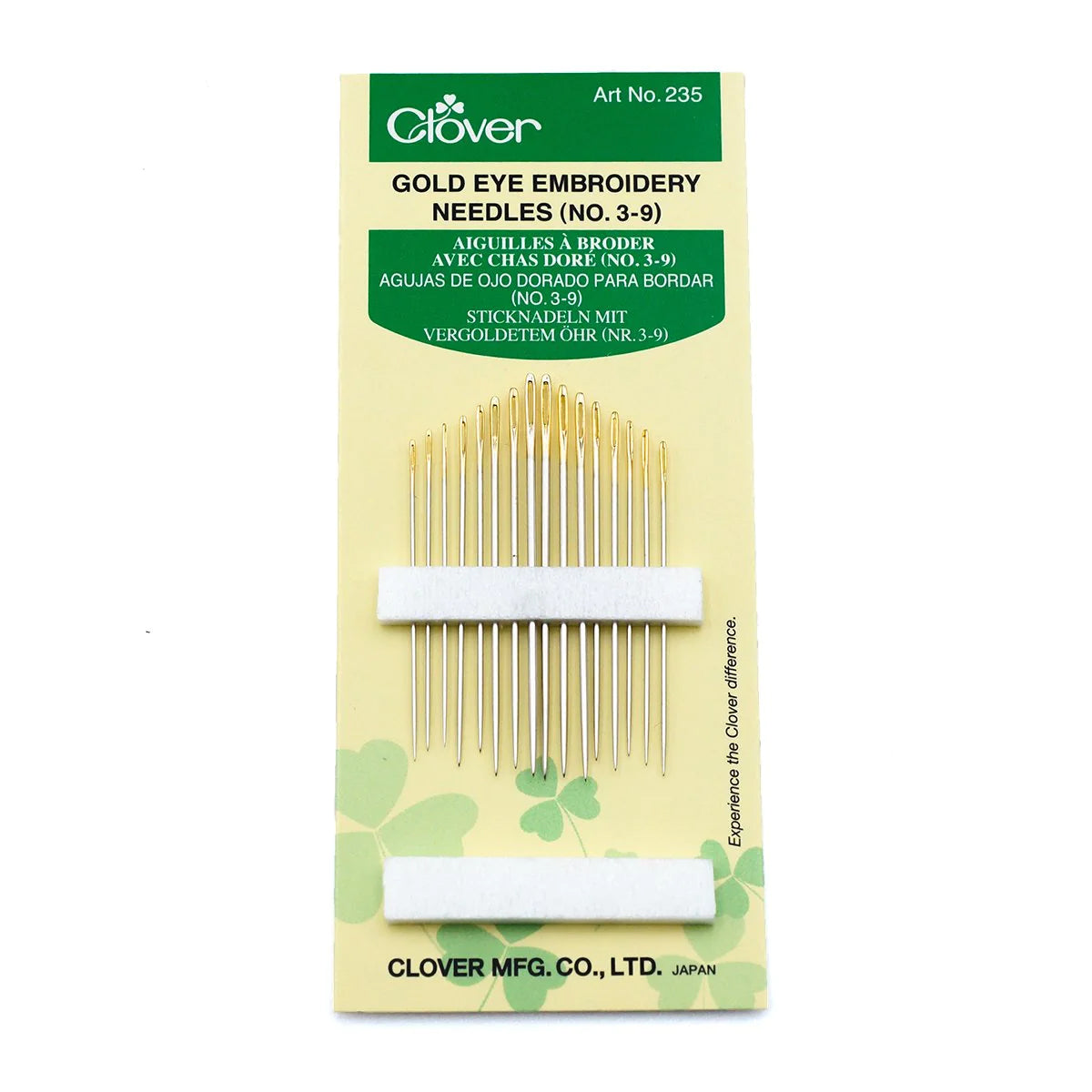 Clover Gold Eye Embroidery Needles (235)
