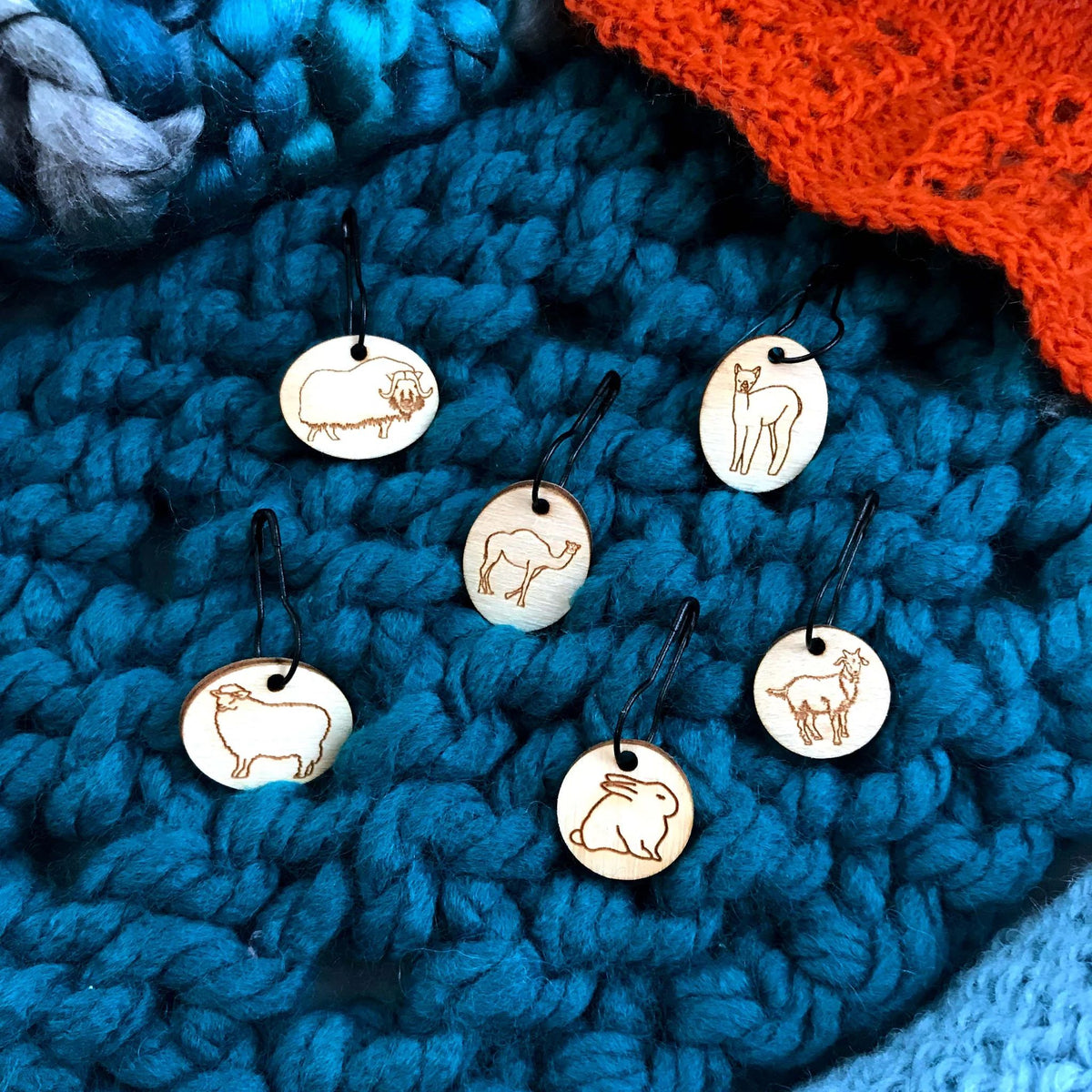 Katrinkles Stitch Markers Fiber Animals