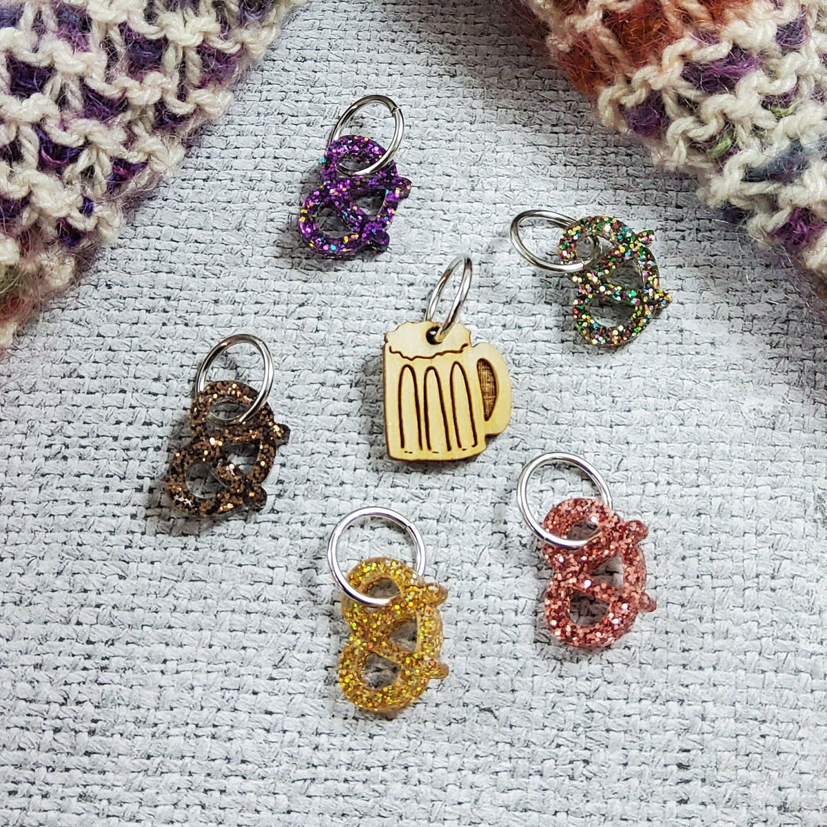 Katrinkles Stitch Markers Pretzels