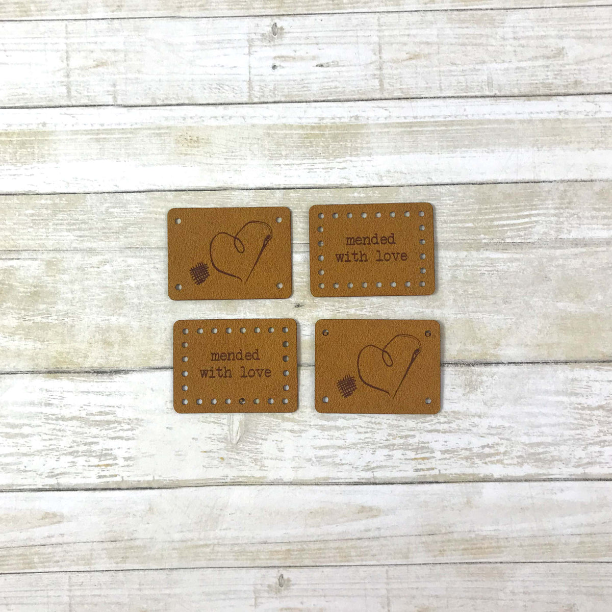 Katrinkles Faux Suede Mending Tags