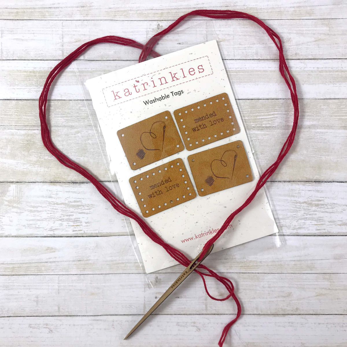 Katrinkles Faux Suede Mending Tags