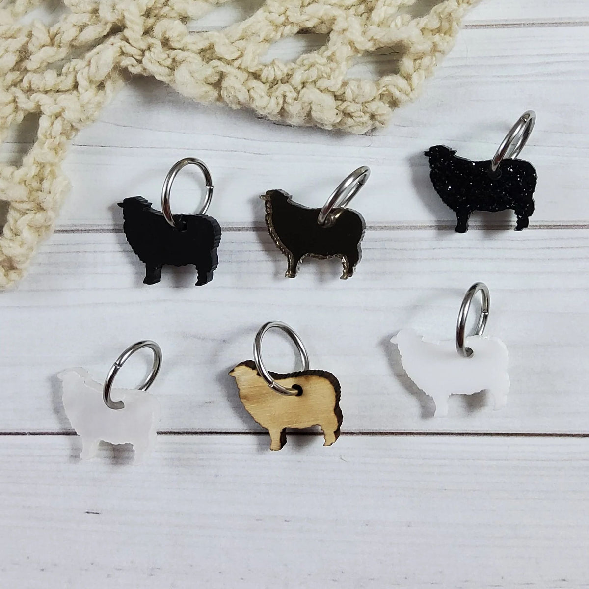 Katrinkles Stitch Markers Sheep Acryllic