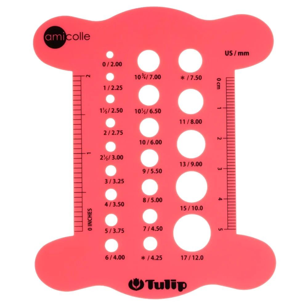 Tulip Knitting Needle Gauge