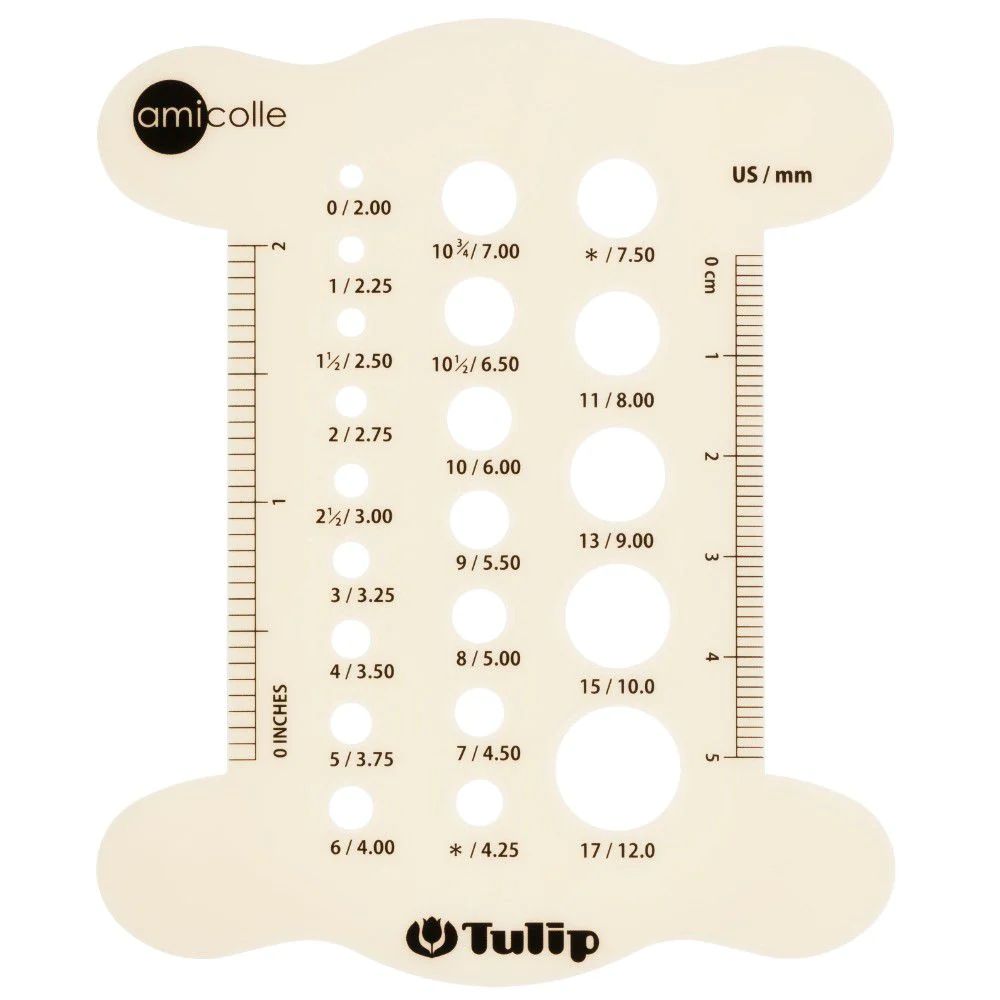 Tulip Knitting Needle Gauge