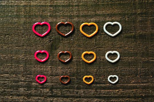 Tulip Heart Shaped Stitch Markers